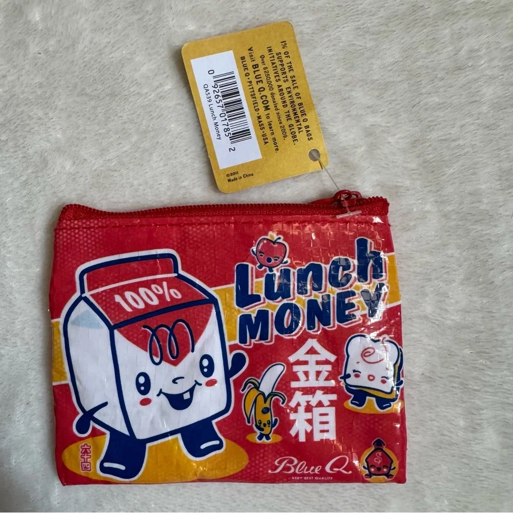 Blue Q Lunch Money Coin Purse and Coffee Monster Pencil Case